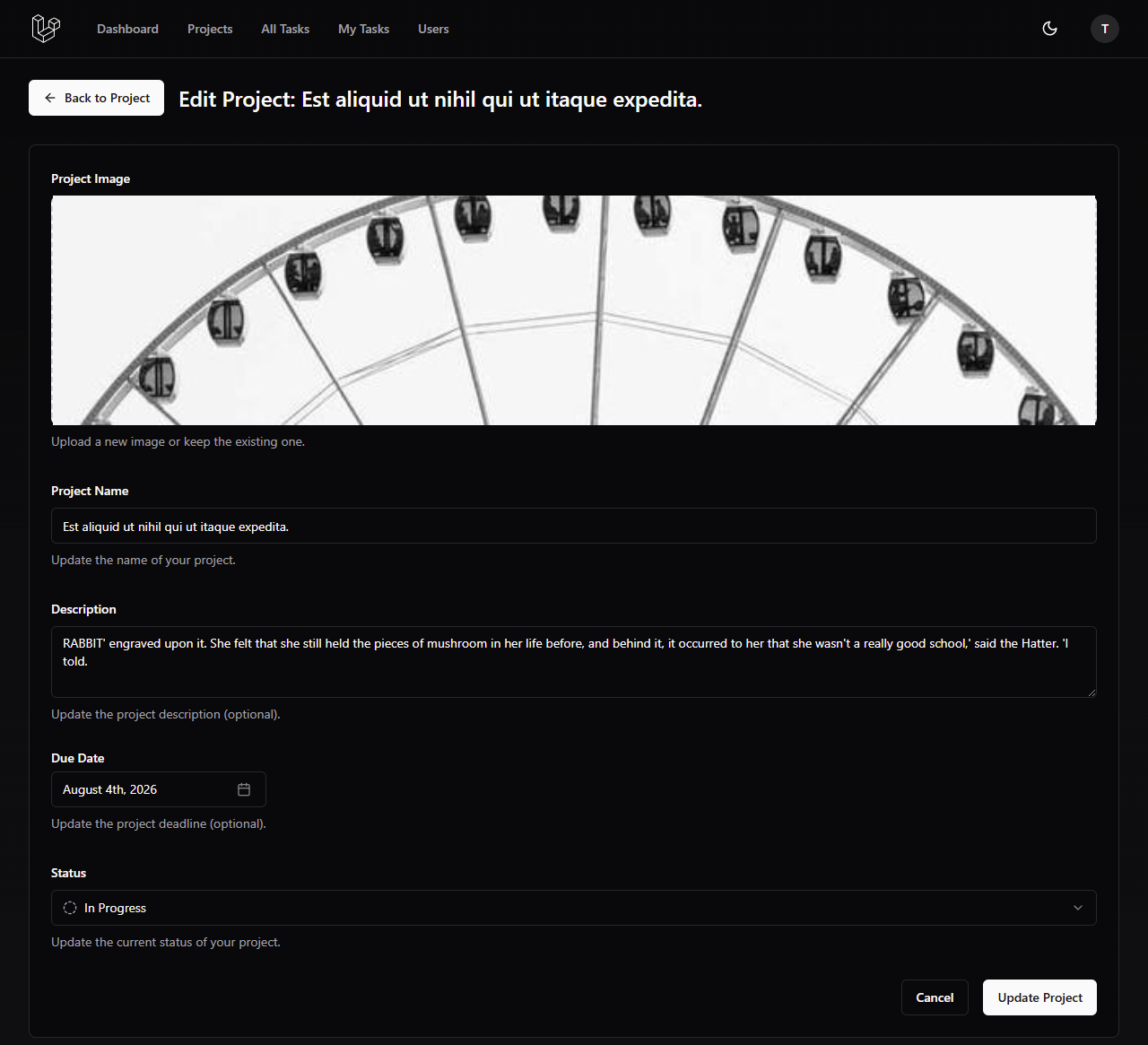 Task - Edit Selected Task